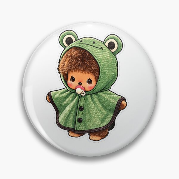 Item preview, Frog Monchhichi Sticker designed and sold by floravols.