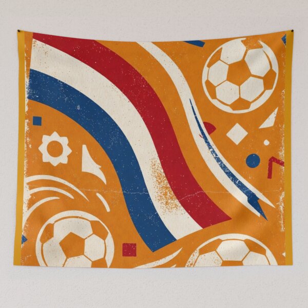 Item preview, Netherlands Retro Pattern | Vintage Oranje All-Over Print Soccer Design designed and sold by Nexus Space.