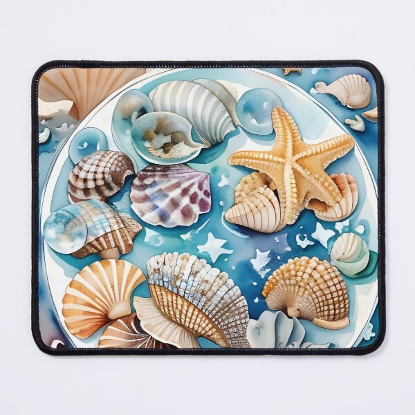 Item preview, Marine Kaleidoscope: Coastal Treasures Circle designed and sold by Serene Strokes Art.