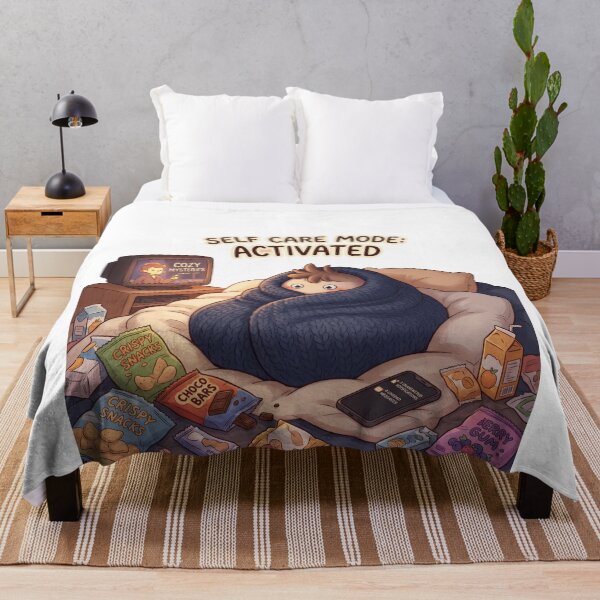 Item preview, Self Care Mode Activated Depression Blanket Burrito designed and sold by LunaMarkos.