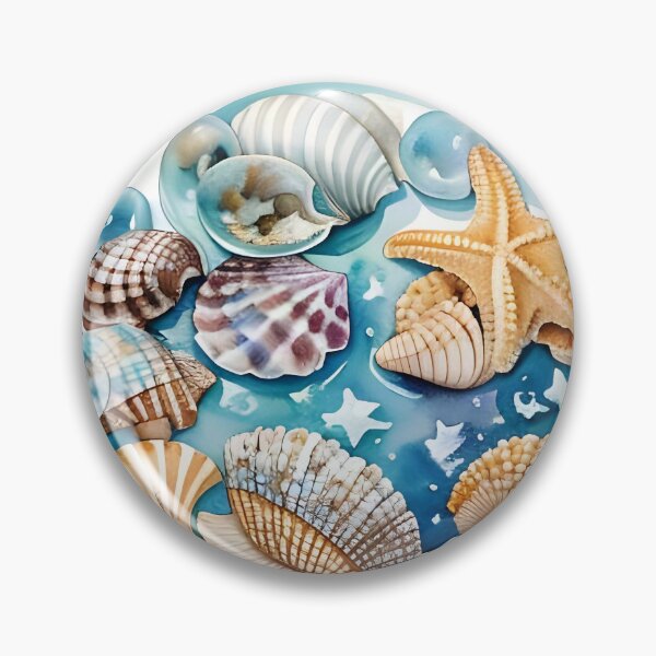 Item preview, Marine Kaleidoscope: Coastal Treasures Circle designed and sold by Serene Strokes Art.
