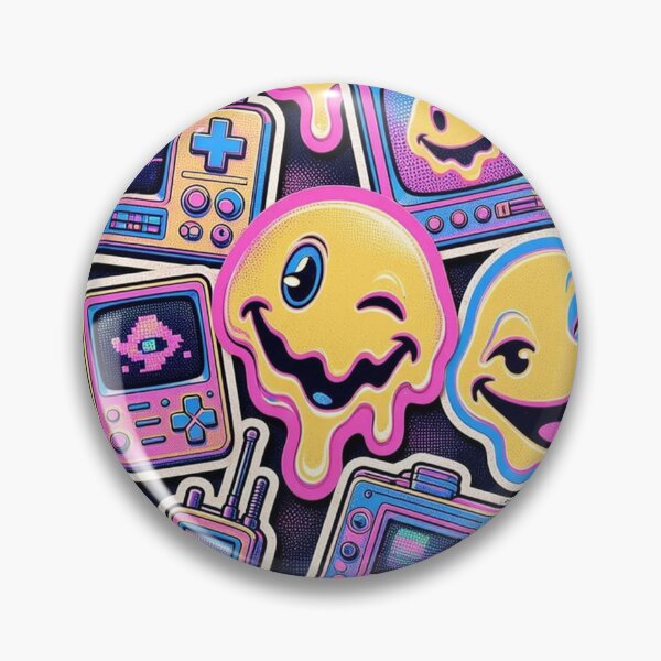 Item preview, Neon Cyber Sticker Bomb Seamless designed and sold by LenNo9881.