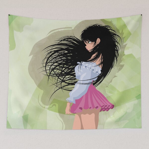 Item preview, Manga Girl Long Hair Pink Wind designed and sold by Keltoi-art.