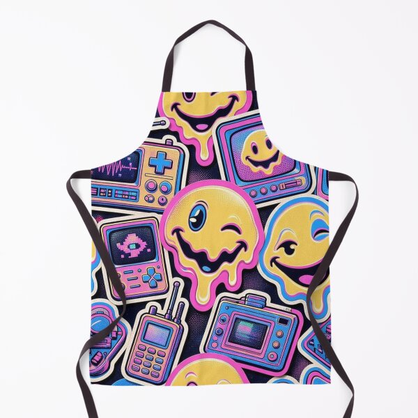 Item preview, Neon Cyber Sticker Bomb Seamless designed and sold by LenNo9881.