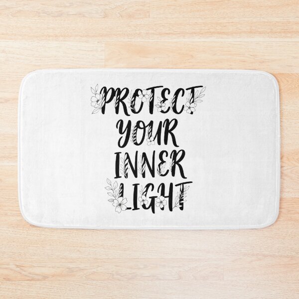 Item preview, Protect Your Inner Light Floral Self Care Quote designed and sold by Dzblack.