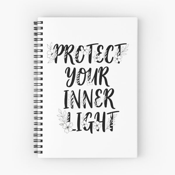 Item preview, Protect Your Inner Light Floral Self Care Quote designed and sold by Dzblack.