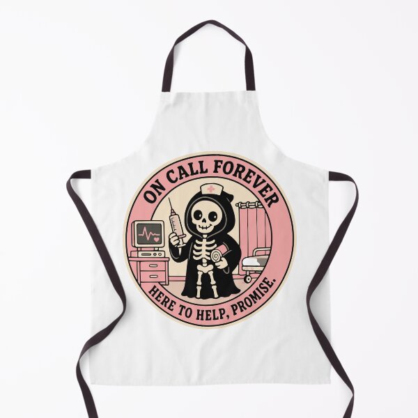 Item preview, On Call Forever Grim Reaper Nurse Badge designed and sold by Simon-art-land.