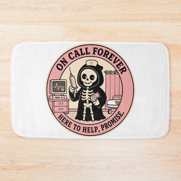 Item preview, On Call Forever Grim Reaper Nurse Badge designed and sold by Simon-art-land.