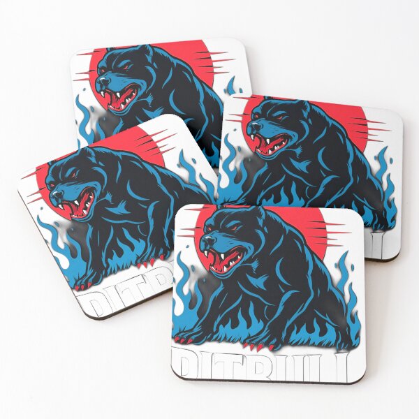 Item preview, Pitbull Dog Blue Flames – Fierce Aggressive Dog Streetwear Graphic designed and sold by Tshirt Hub .