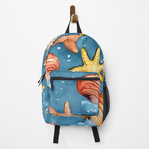 Item preview, Seamless Watercolor Seashell and Starfish Pattern designed and sold by Serene Strokes Art.