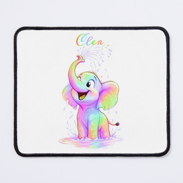 Item preview, Rainbow Splash Elephant designed and sold by ExploreAura Studio.
