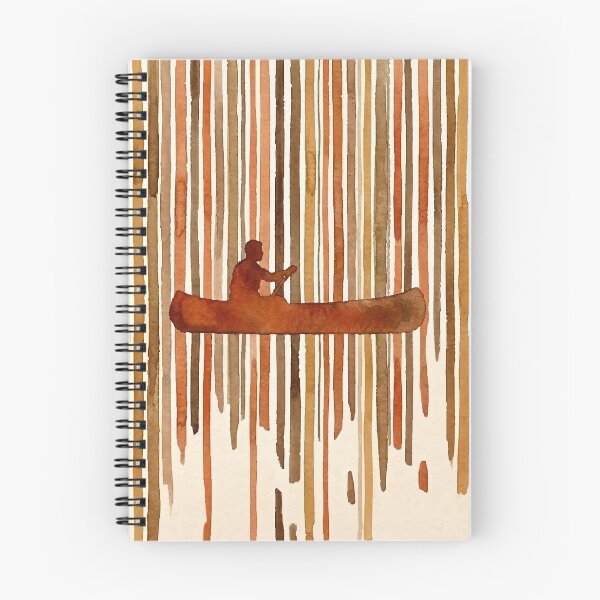 Item preview, Canoe at Sunset – Rustic Watercolor Drip Art designed and sold by FawnFeatherCo.