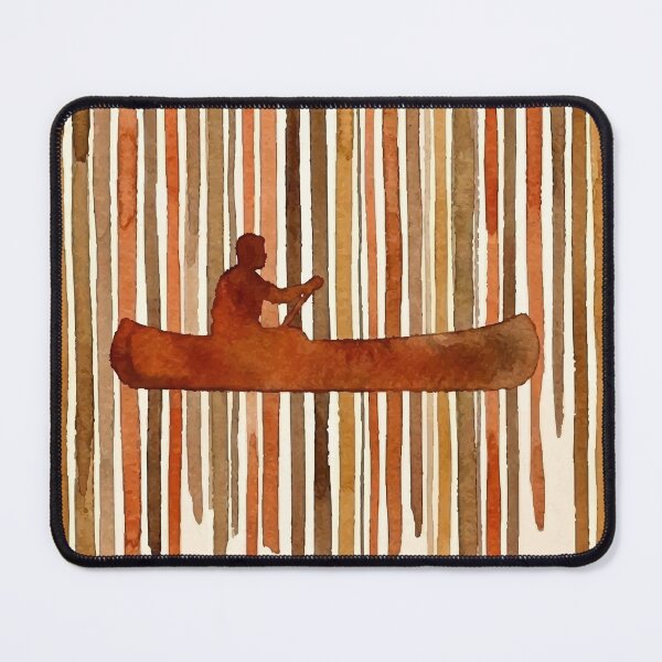 Item preview, Canoe at Sunset – Rustic Watercolor Drip Art designed and sold by FawnFeatherCo.