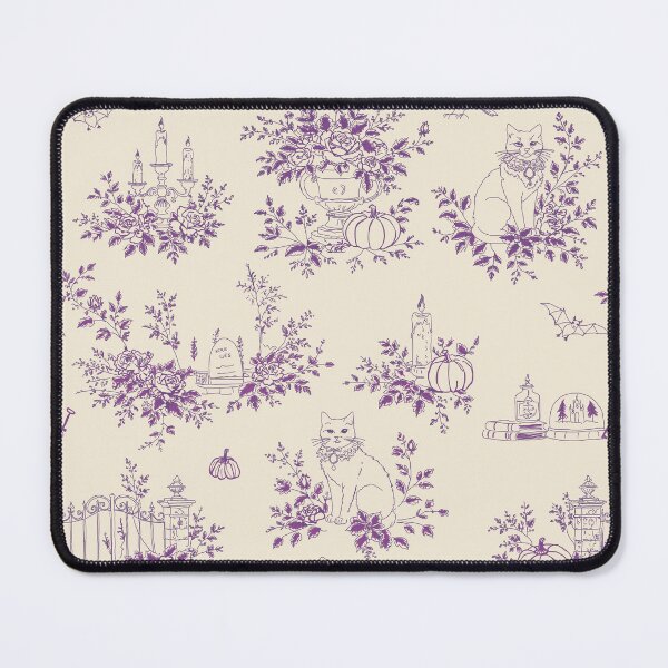 Item preview, Purple Halloween Cat Toile designed and sold by RepeatCandy.