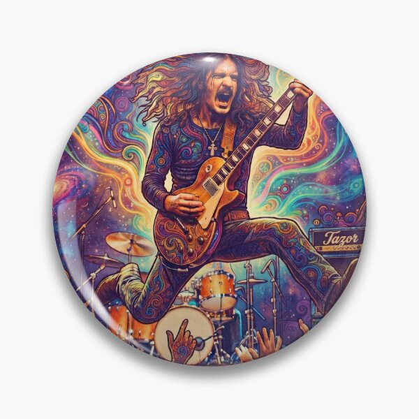 Item preview, Psychedelic Guitarist with Tazor Amps designed and sold by RocknPsycnMetal.