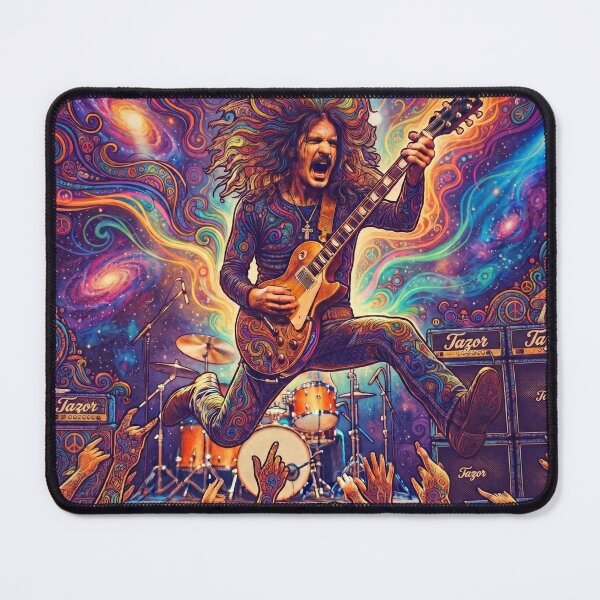 Item preview, Psychedelic Guitarist with Tazor Amps designed and sold by RocknPsycnMetal.