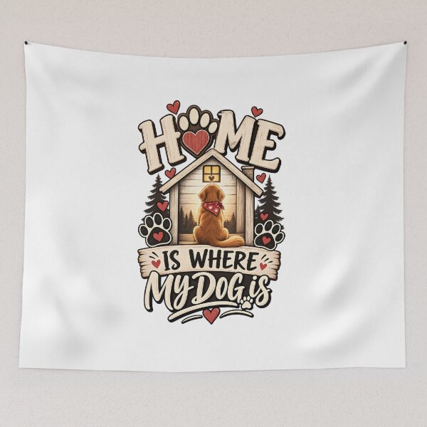 Item preview, Home Is Where My Dog Is designed and sold by oblexwear.