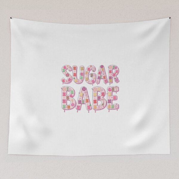 Item preview, Sugar Babe Sweet Candy Gummy Bears Pink Typography designed and sold by LC&LCPlatform.