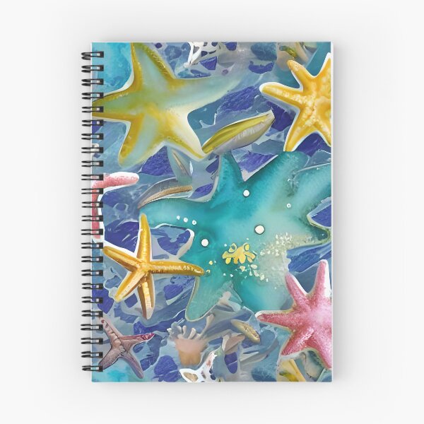 Item preview, Abstract Starfish Collage: Coastal Mosaic Pattern designed and sold by Serene Strokes Art.
