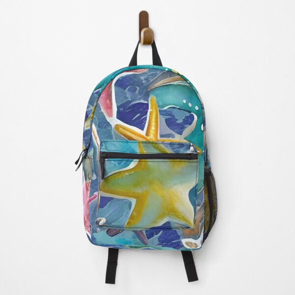 Item preview, Abstract Starfish Collage: Coastal Mosaic Pattern designed and sold by Serene Strokes Art.