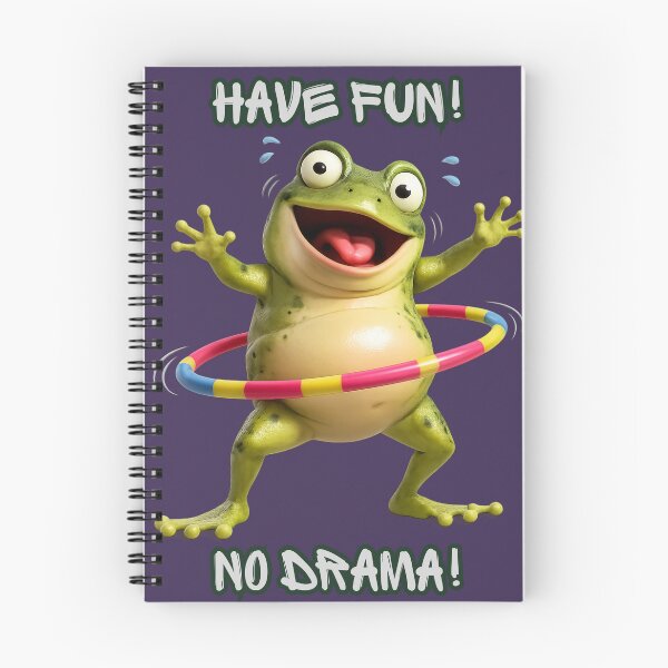 Item preview, Have Fun No Drama – Funny Hula Hoop Frog designed and sold by HANG ON STUDIO .