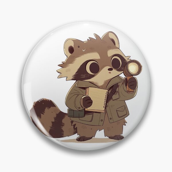 Item preview, Raccoon Paranormal Investigator - Spooky Ghost Hunter designed and sold by Zenwave-Designs.