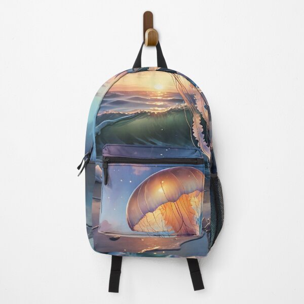 Item preview, Cosmic Jellyfish at Ocean Sunset designed and sold by Serene Strokes Art.