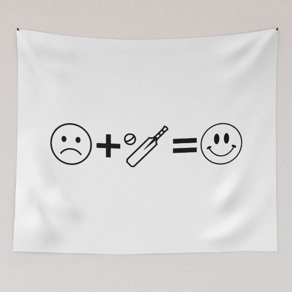 Item preview, Cricket Is My Therapy - Sad Plus Cricket Bat Equals Happy designed and sold by Vision Crafted.