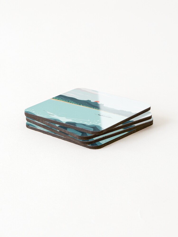 Thumbnail 4 of 5, Coasters (Set of 4), Paradise Of Java - Pacitan, East Java designed and sold by JENTZBOM-ART.
