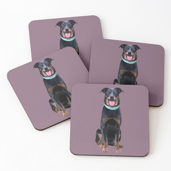 Item preview, Beauceron Dog Art Portrait - Natural Ear, Geometric Design   designed and sold by Wheel and Woof.