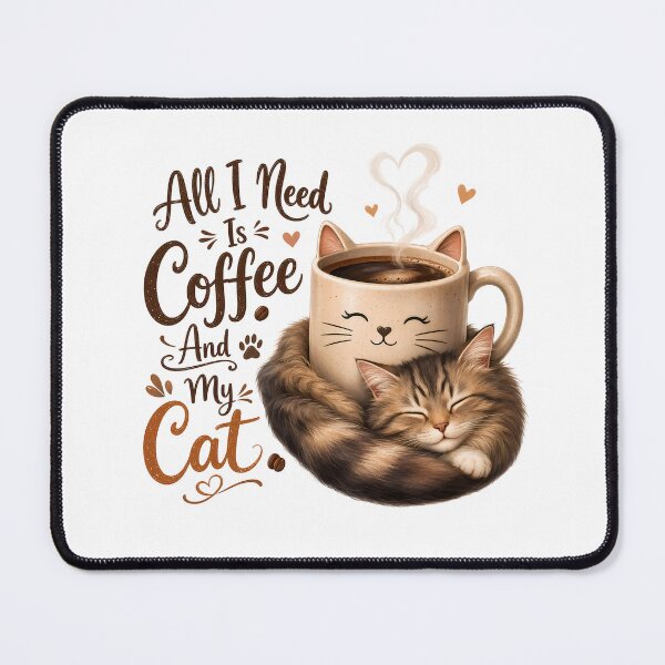 Item preview, All I Need Is Coffee And My Cat Cute Kitten designed and sold by BobbyTee Merch.