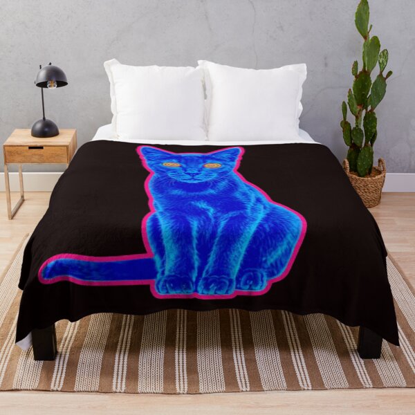 Item preview, Hypnotic Blue Cat With Psychedelic Spiral Eyes designed and sold by darametzgerart.