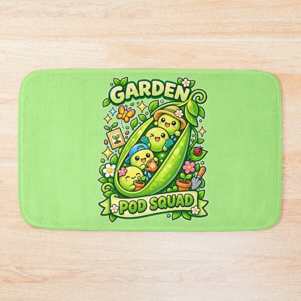 Item preview, Garden Pod Squad - Cute Kawaii Gardening Peas designed and sold by Human Error Goods.