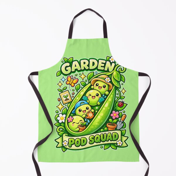 Item preview, Garden Pod Squad - Cute Kawaii Gardening Peas designed and sold by Human Error Goods.