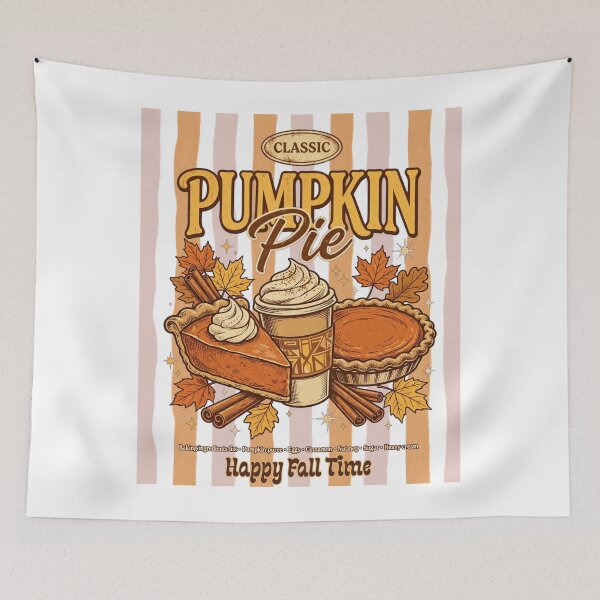 Item preview, Classic Pumpkin Pie Happy Fall Time - Retro Vintage Fall Design designed and sold by Neurospicy Trolls.