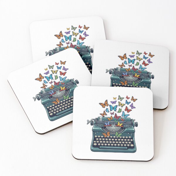 Item preview, Vintage Typewriter with Butterflies designed and sold by YNAMREG.