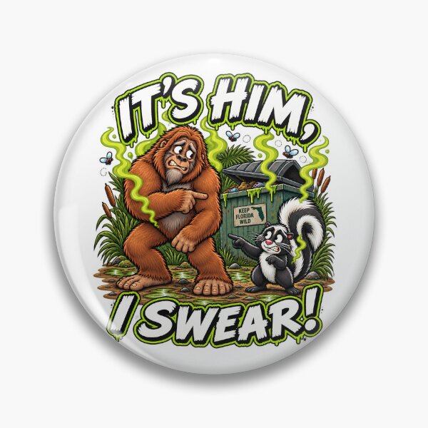 Item preview, It’s Him, I Swear! Funny Skunk Ape Cryptid Design designed and sold by Clint Reno Designs.