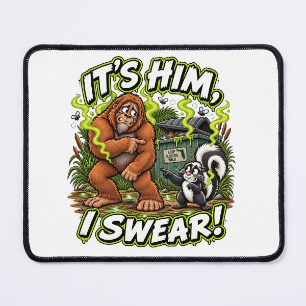 Item preview, It’s Him, I Swear! Funny Skunk Ape Cryptid Design designed and sold by Clint Reno Designs.