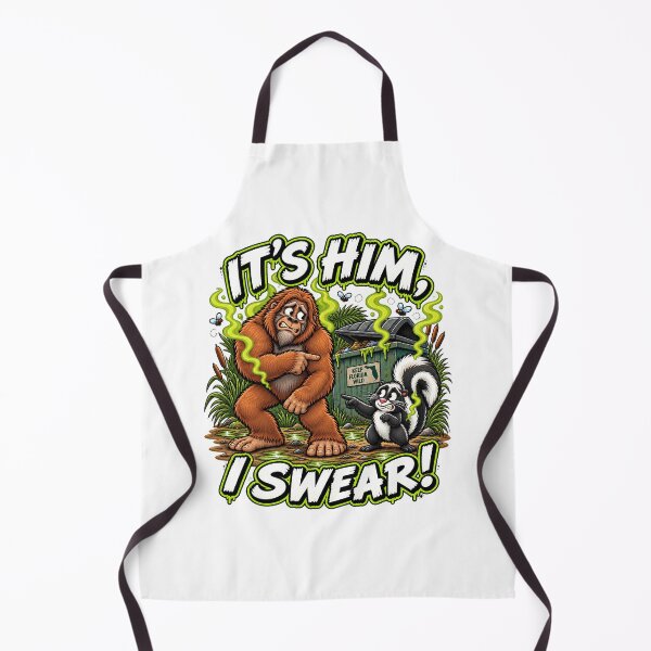 Item preview, It’s Him, I Swear! Funny Skunk Ape Cryptid Design designed and sold by Clint Reno Designs.