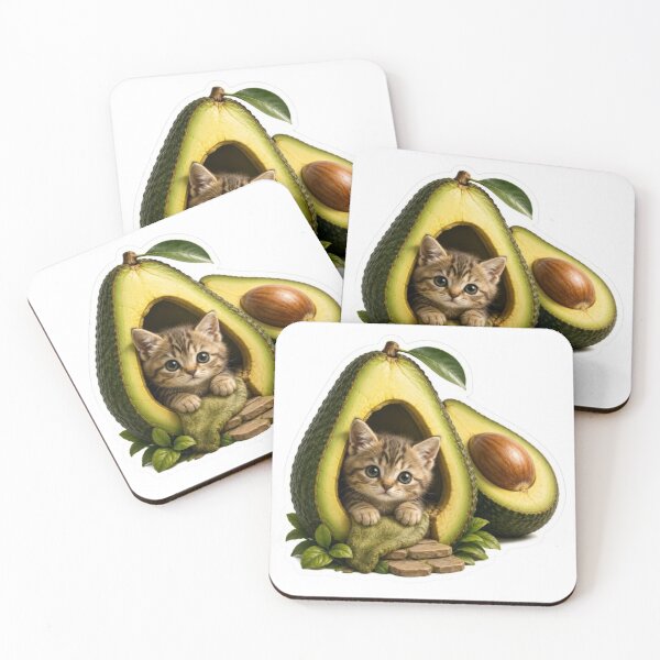 Item preview, Tabby Kitten Inside an Avocado House designed and sold by Snurly.