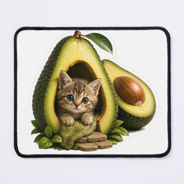 Item preview, Tabby Kitten Inside an Avocado House designed and sold by Snurly.