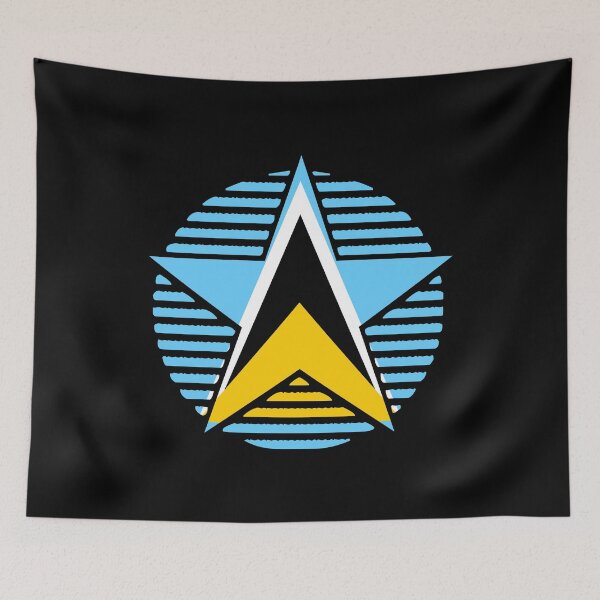 Item preview, Retro Saint Lucia Flag Star LC designed and sold by shitpostee.
