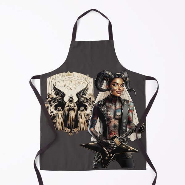 Item preview, Horned Bride Guitar Tattoo Emblem designed and sold by Voodoo Store Paranormal Collections.