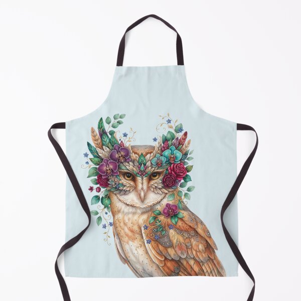 Item preview, Floral Owl Masquerade Botanical Portrait designed and sold by ImageryLoom.