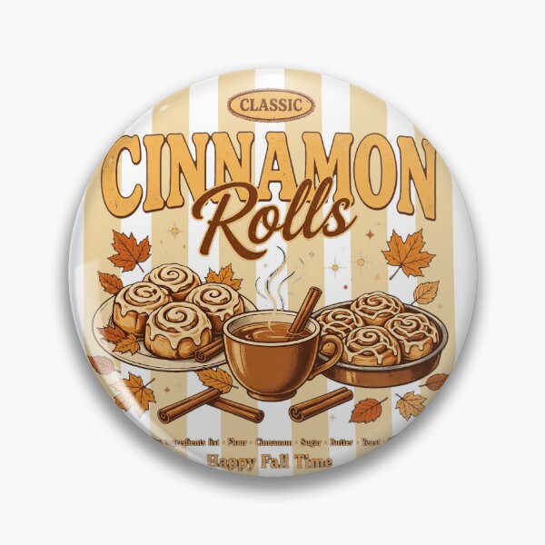 Item preview, Classic Cinnamon Rolls - Retro Happy Fall Time Cozy Design Cinnamon rolls and coffee designed and sold by Neurospicy Trolls.