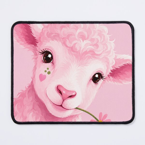 Item preview, Cute Pink Lamb With Flower | Kawaii Cottagecore Art designed and sold by ravuh.