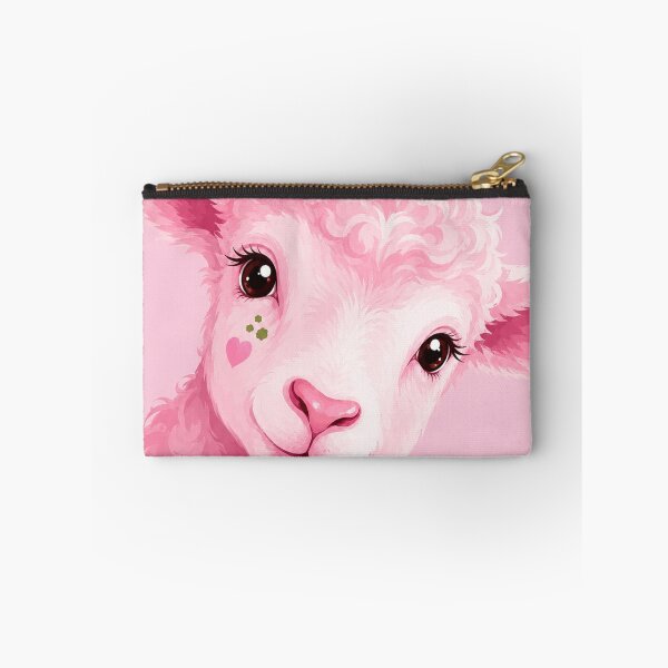 Item preview, Cute Pink Lamb With Flower | Kawaii Cottagecore Art designed and sold by ravuh.