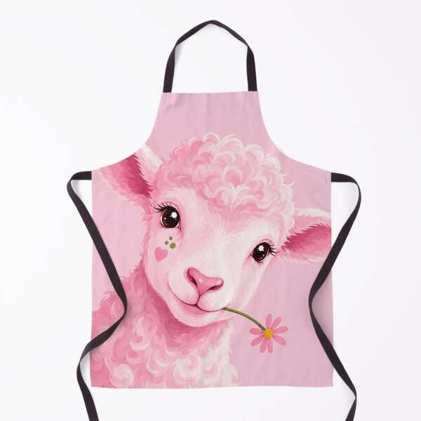 Item preview, Cute Pink Lamb With Flower | Kawaii Cottagecore Art designed and sold by ravuh.