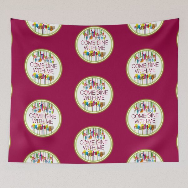 Item preview, Come Dine With Me IV (on Burgundy) designed and sold by PawsitiveMum3.