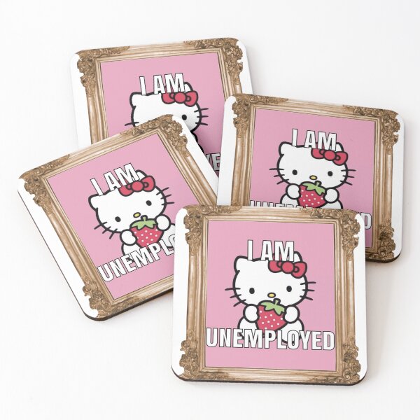 Item preview, unemployed kitty designed and sold by createdbydarcy.